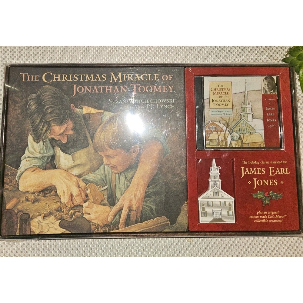 The Christmas Miracle of Jonathan Toomey  Boxed Set Book CD And Ornament NIB